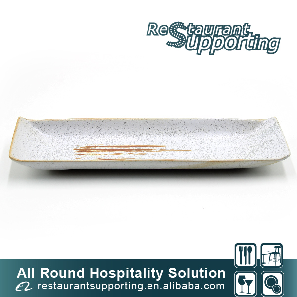 Foshan OEM Eco Friendly long Japanese Sushi ceramic plate for sale