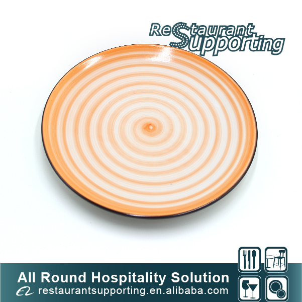 Foshan high quality restaurant china ceramic round plate for sale