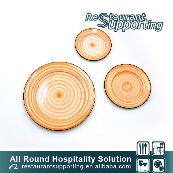 Foshan high quality restaurant china ceramic round plate for sale