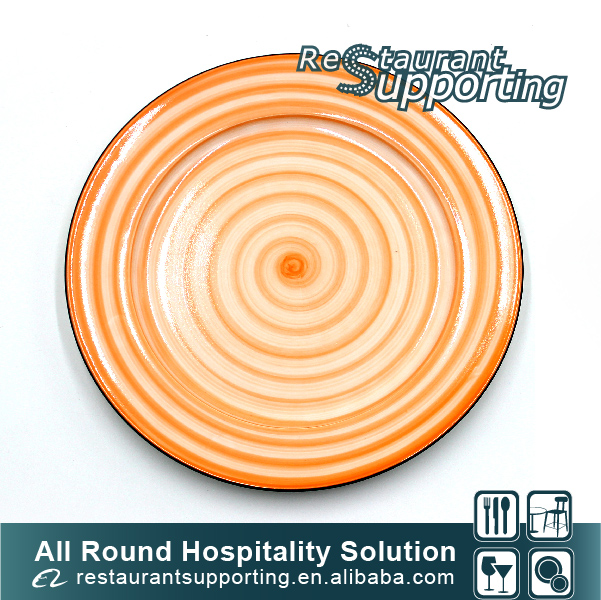 Foshan high quality restaurant china ceramic round plate for sale