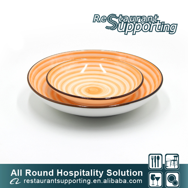 Foshan high quality restaurant china ceramic round plate for sale