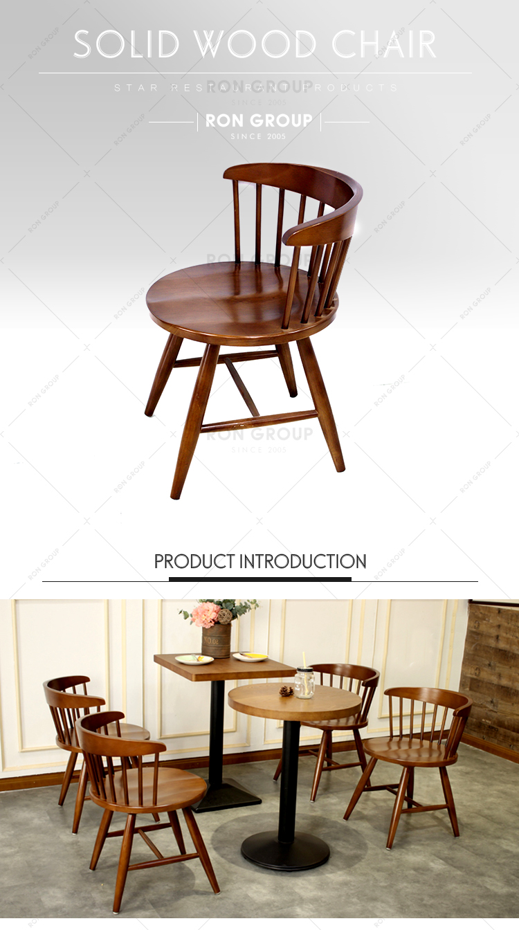 Cafe club elegant durable wooden restaurant chair for sale used
