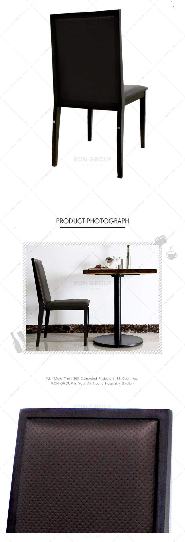 Customized modern solid wood design restaurant used dining chairs