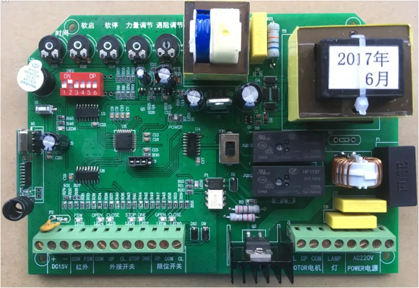 High Quality 110V/220V AC sliding gate opener control board + 2pcs remote control,learning code