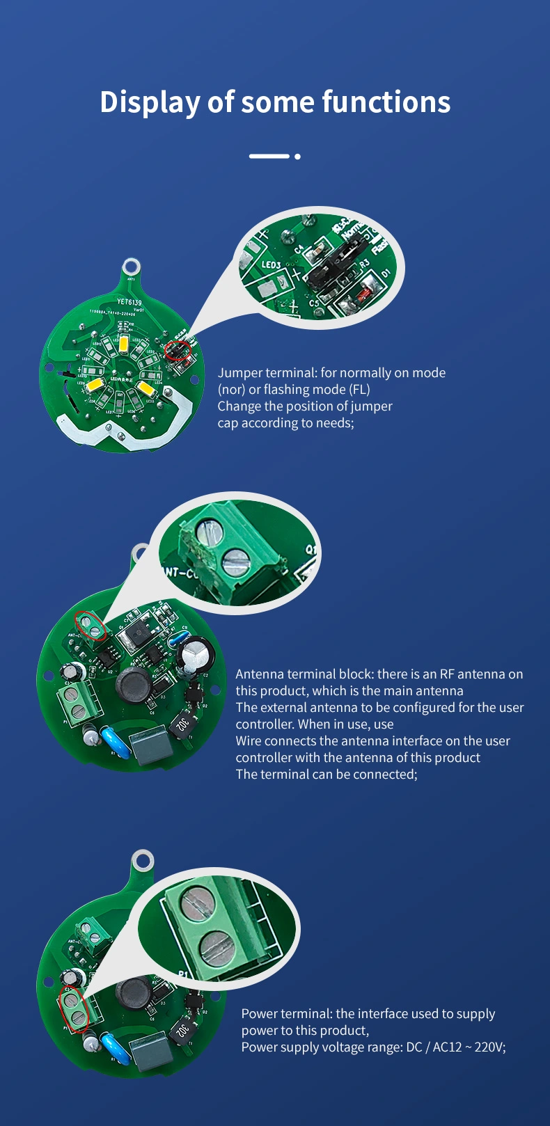 flashing warning lamp PCB board