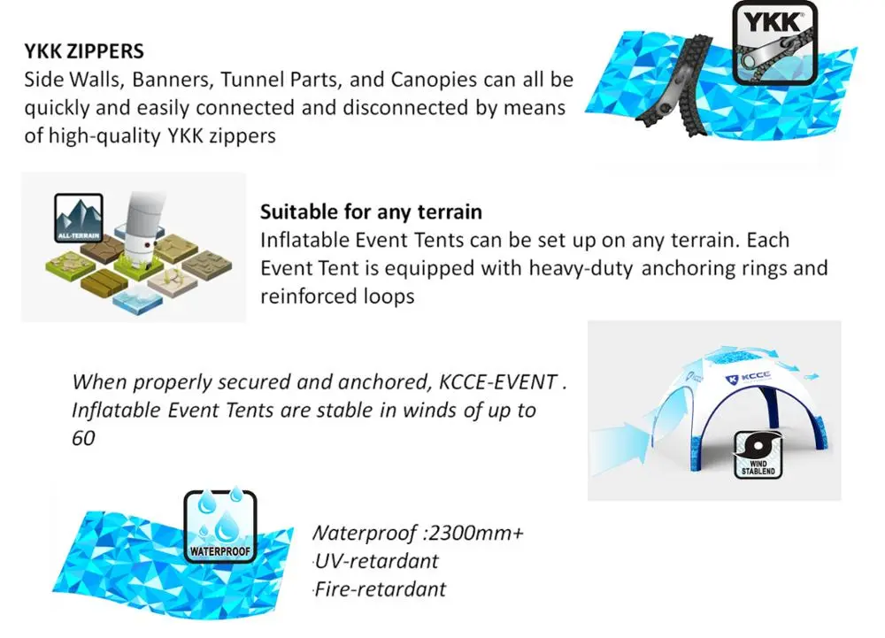 custom inflatable air sealed event promotion tent