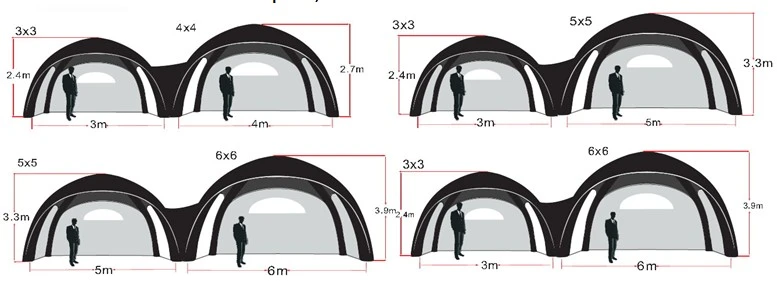 custom inflatable air sealed event promotion tent