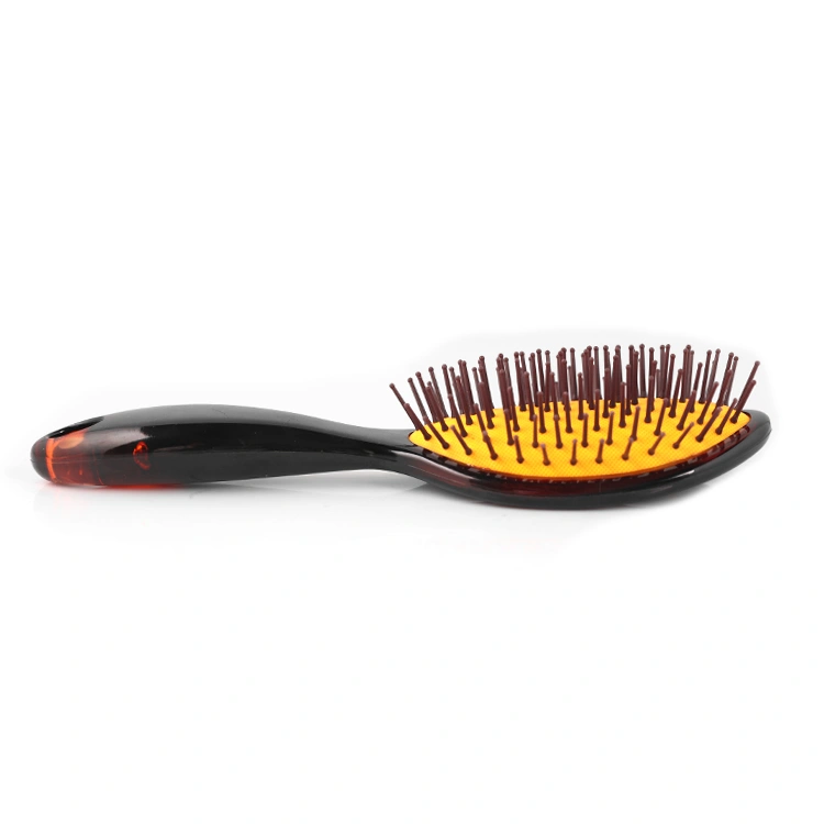 Xinlinda brand unique design oval shape amber air cushion massage hair brush personalized comb