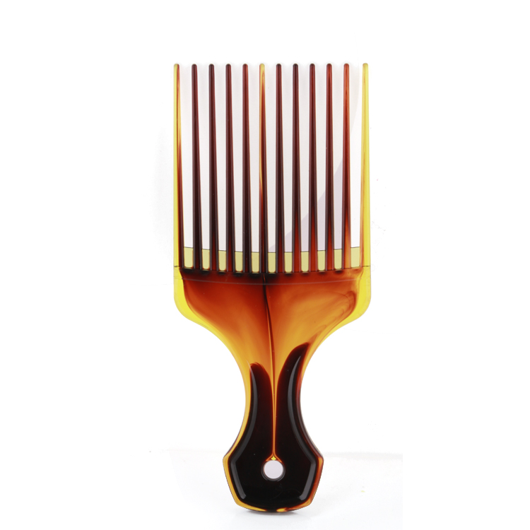 Xinlinda brand hot selling durable amber Customized Logo Colors Afro head massage beard comb