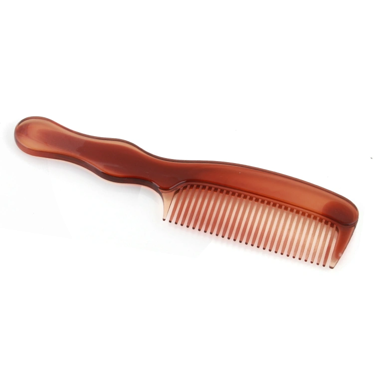 Xinlinda brand amber color handle tortoise shell comb personalized hair salon comb with logo
