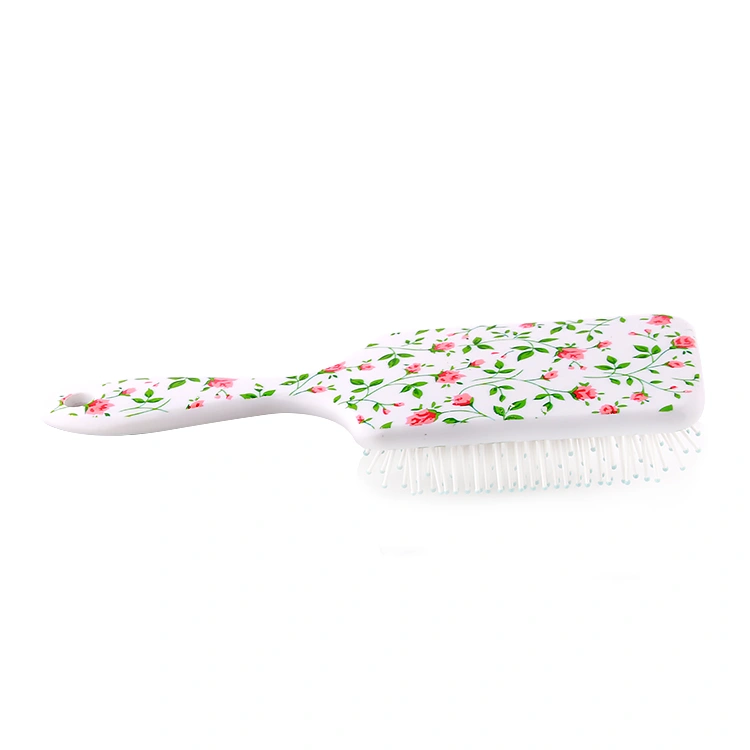 Xinlinda brand factory wholesale customised antique hair brushes good quality printed flower round heated ionic hair brush