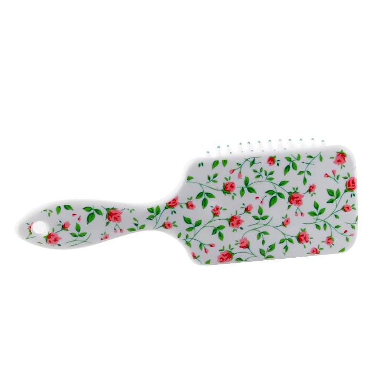 Xinlinda brand factory wholesale customised antique hair brushes good quality printed flower round heated ionic hair brush