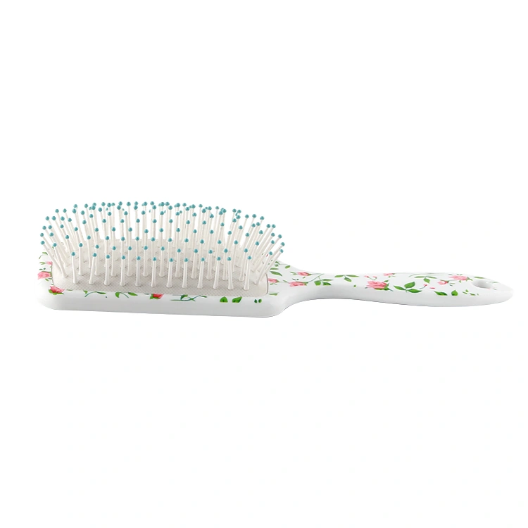 Xinlinda brand factory wholesale customised antique hair brushes good quality printed flower round heated ionic hair brush