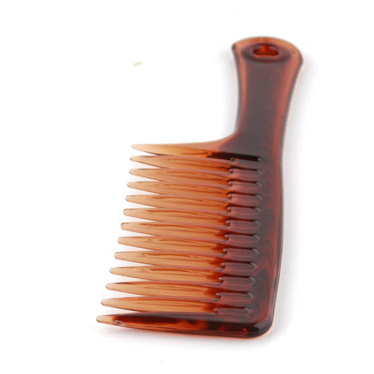 Xinlinda brand Wholesale cheap amber plastic custom good wide tooth hair comb