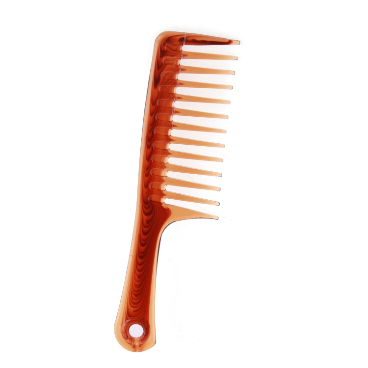 Xinlinda brand Wholesale cheap amber plastic custom good wide tooth hair comb