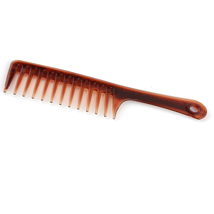 Xinlinda brand Wholesale cheap amber plastic custom good wide tooth hair comb