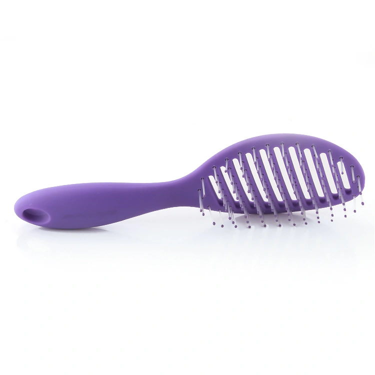 Xinlinda brand Wholesale professional bone hair brush salon equipment rubber flexible boar bristle nylon brush