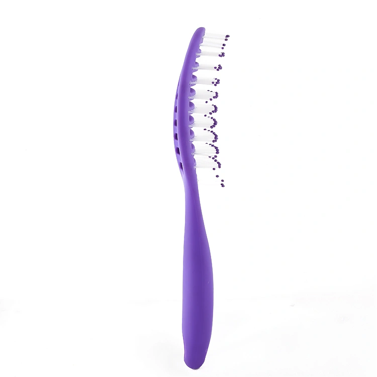 Xinlinda brand Wholesale professional bone hair brush salon equipment rubber flexible boar bristle nylon brush
