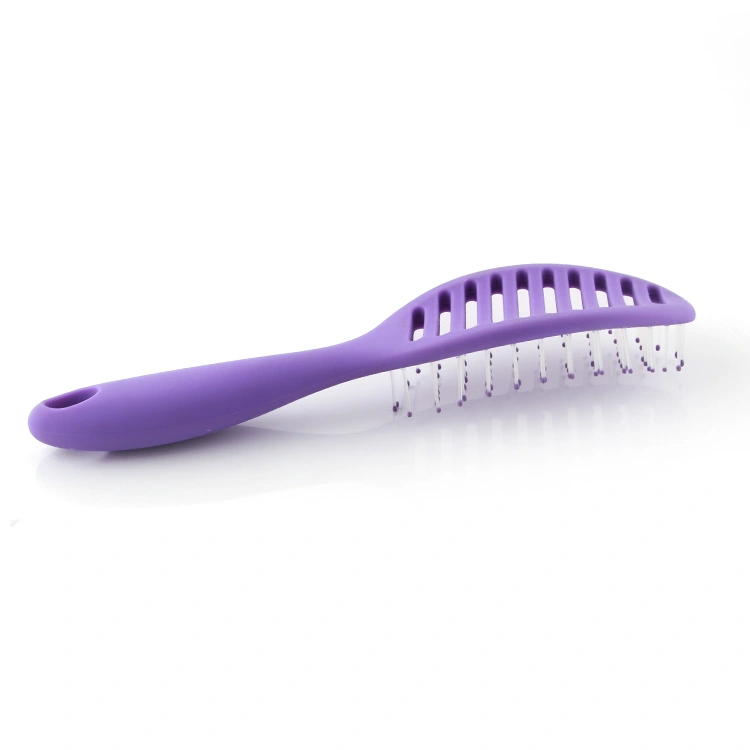 Xinlinda brand Wholesale professional bone hair brush salon equipment rubber flexible boar bristle nylon brush