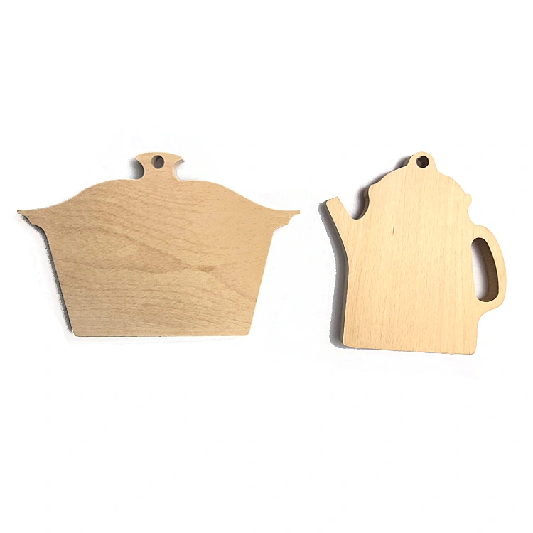 Factory price New design Irregular custom size cheap wooden pot coaster
