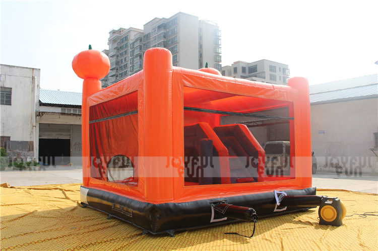 New design Halloween pumpkin design bouncer combo inflatable dry and wet combo for kids and adults JFCB-026-6.JPG