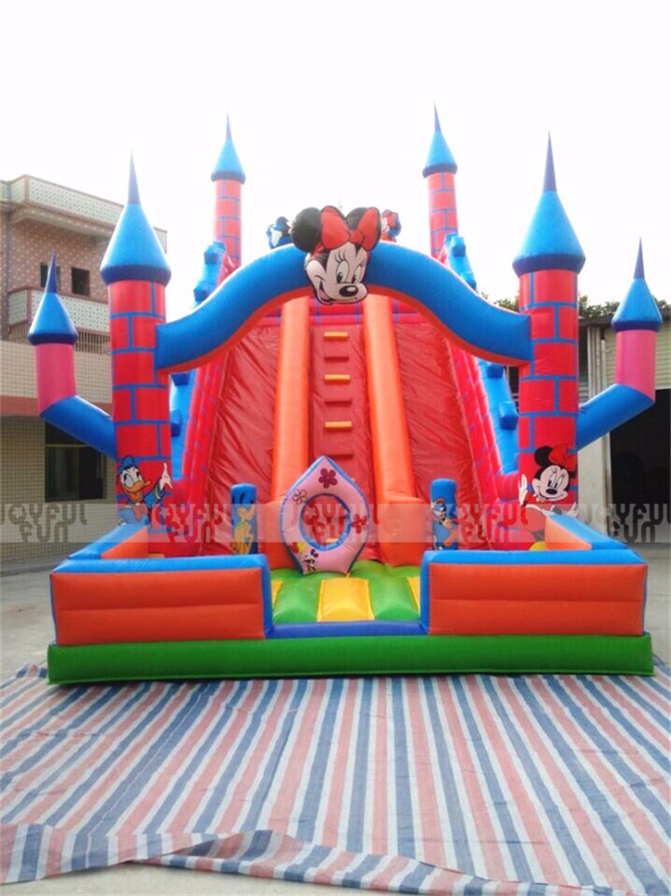 Mickey mouse inflatable bouncer castle slide entertainment equipment interesting game for sale JFSD-D08-1.jpg