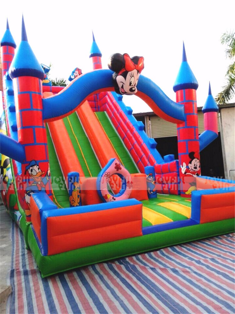 Mickey mouse inflatable bouncer castle slide entertainment equipment interesting game for sale JFSD-D08-2.jpg