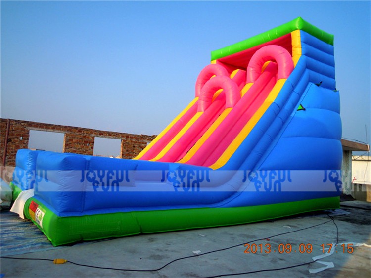 Popular commercial double lane inflatable slide jumping toy inflatable game for kids and adults JFSD-D10-3.jpg