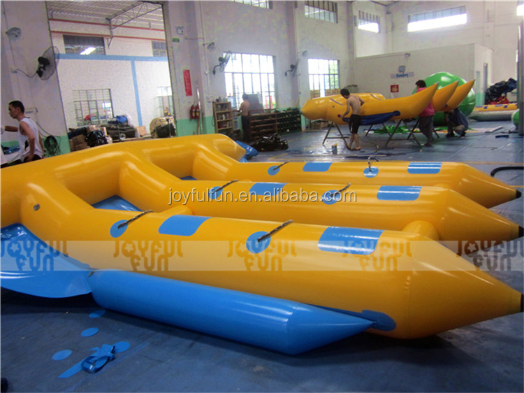 Funny and crazy water game inflatable fly fish boat 6 person fish tube towable for sale JFSPWFH-01-5.jpg