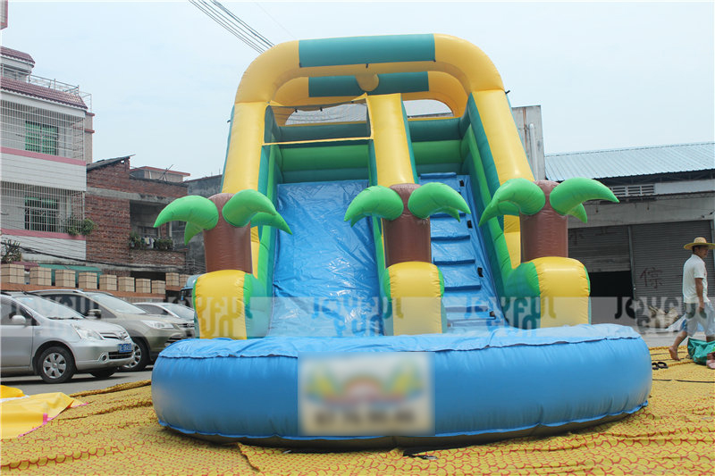 High quality inflatable China factory cheap price inflatable slide with small pool JFSD-W11-2.JPG