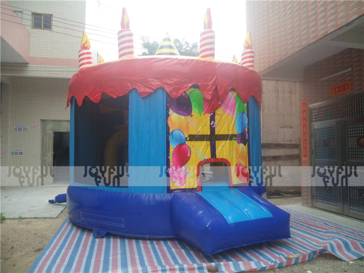 Factory price birthday cake bouncer inflatable jumping house for party JFBC-018-1.JPG