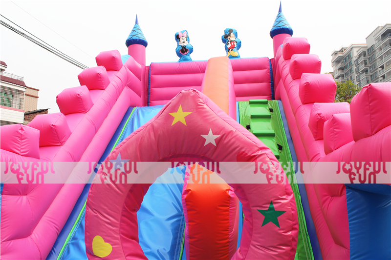 Professional factory favorite Micky Mouse cartoon inflatable slide inflatable dry slide for amusement park JFSD-16S-8.JPG