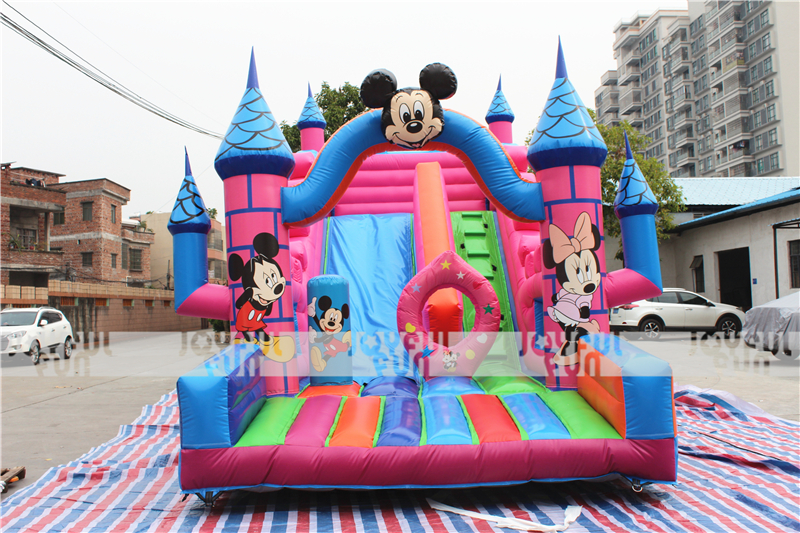 Professional factory favorite Micky Mouse cartoon inflatable slide inflatable dry slide for amusement park JFSD-16S-2.JPG