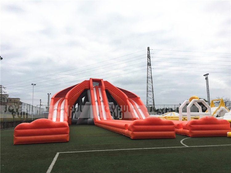Giant factory price inflatable hippo 3 slips 6 lanes slide inflatable water slide for sale JFSD-GW05-6.jpg