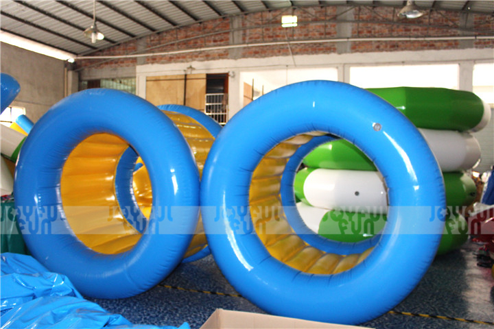 Factory cheap price inflatable roller wheel inflatable funny game for kids and adults water toy JFRL-01-1.JPG