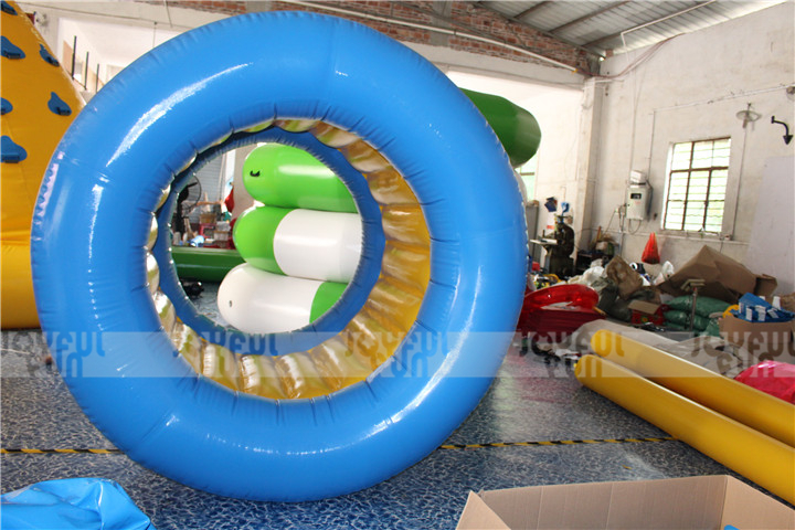 Factory cheap price inflatable roller wheel inflatable funny game for kids and adults water toy JFRL-01-5.JPG