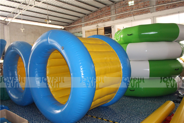 Factory cheap price inflatable roller wheel inflatable funny game for kids and adults water toy JFRL-01-8.JPG