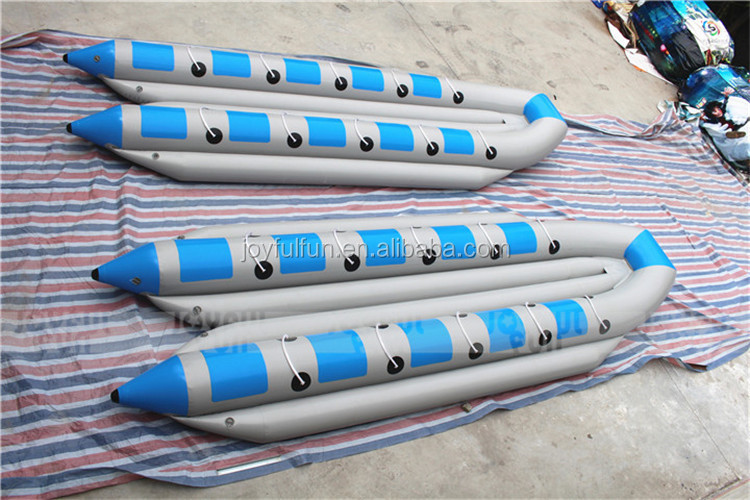 10 seats double tube inflatable funny flying banana boat for events or water games JFBBT-11D5-3.JPG