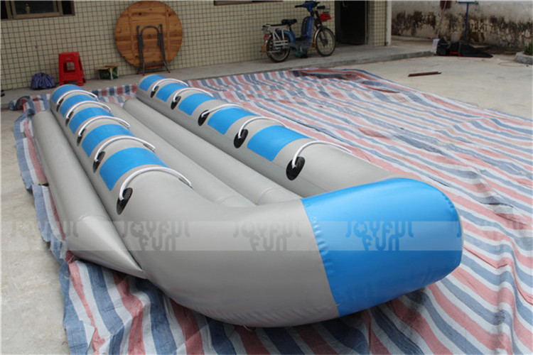 10 seats double tube inflatable funny flying banana boat for events or water games JFBBT-11D5-6.JPG