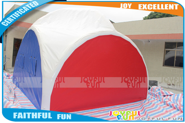 Inflatable dome tent