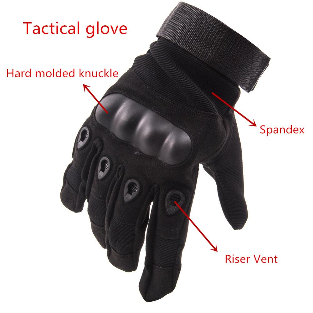 Black full-finger glove