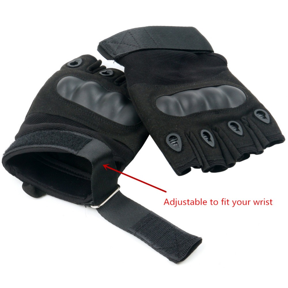 black half finger glove