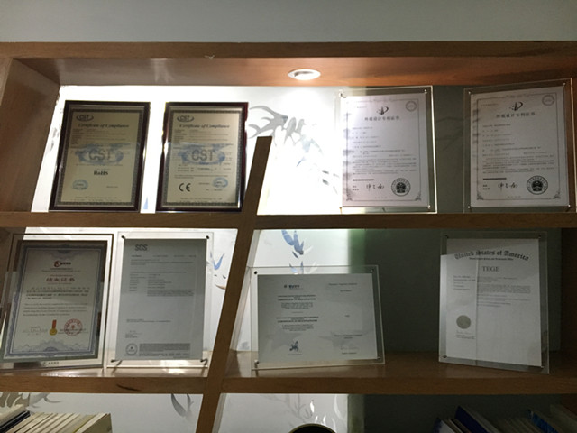 certificate showing