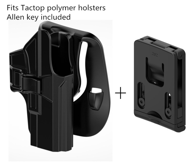 Glock19 holster paddle and belt clip