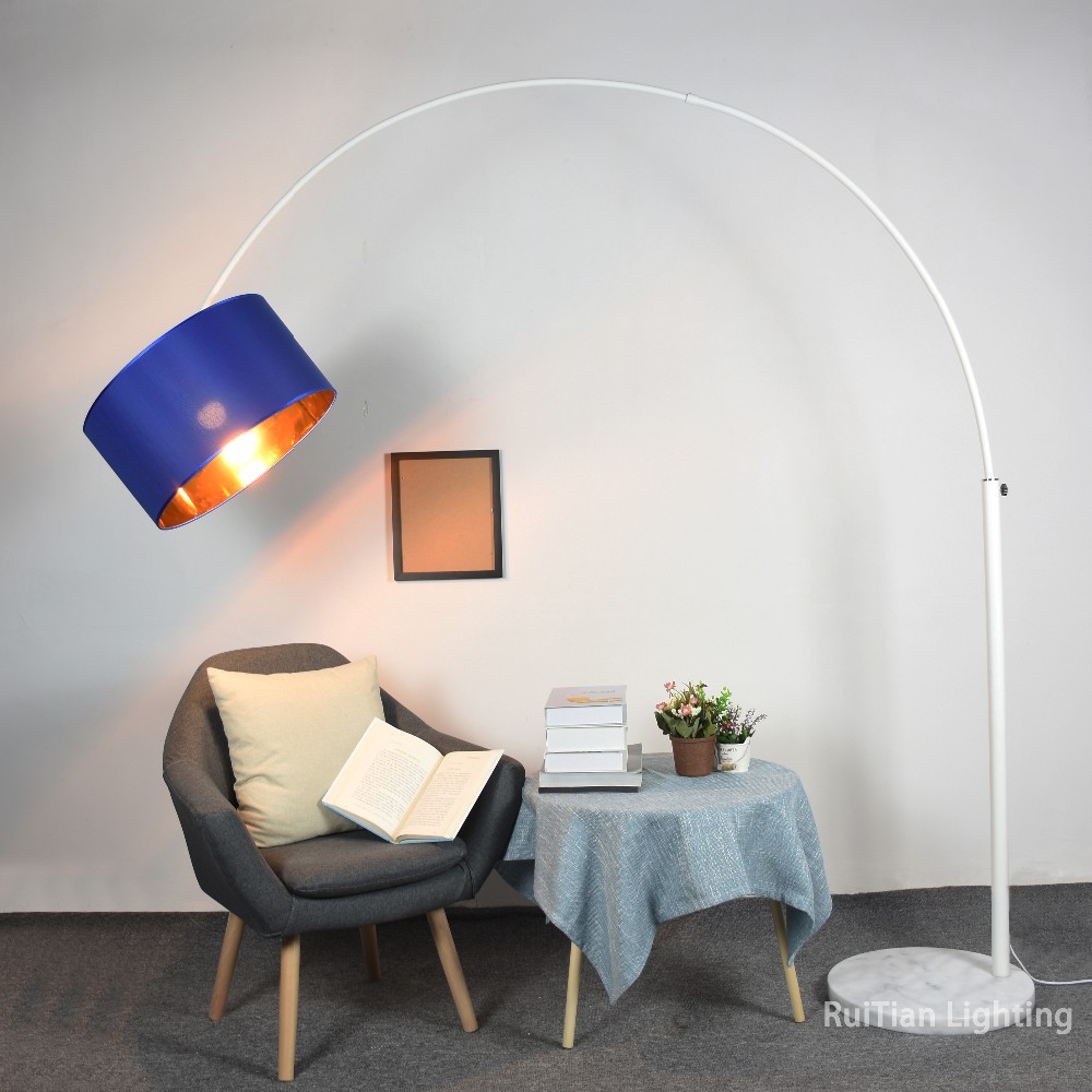 Black Fabric Arc Lamp
