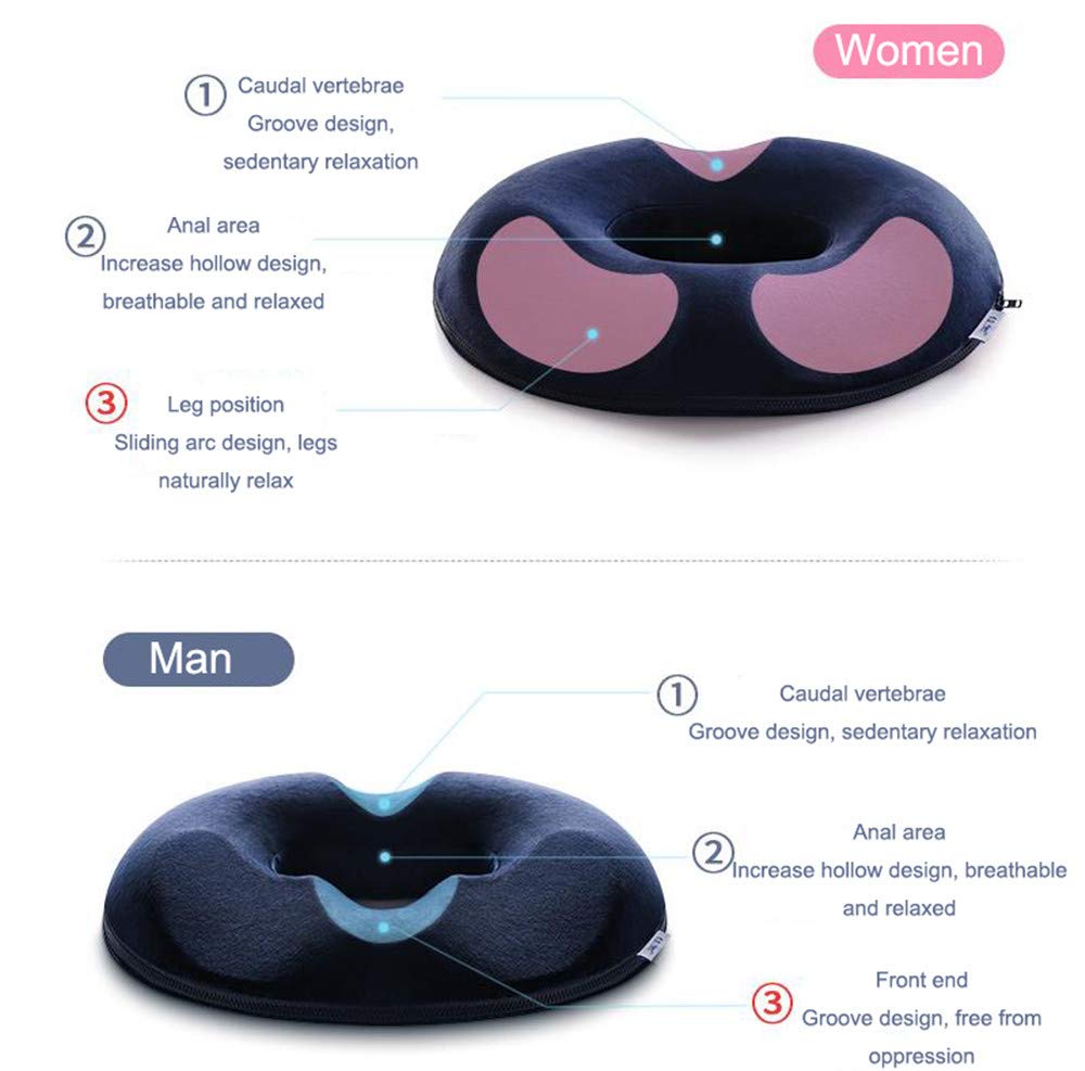 Factory Rebound Comfort Doughnut Cushion Memory Foam Ring Cushion Soft Pillow 3d Printed Donut Plush Chair Seat Cushion