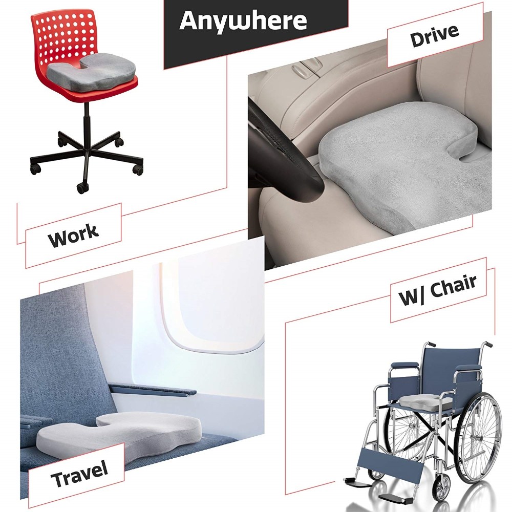 Hot Sale Coccyx Orthopedic Gel Cushion Seat Memory Foam Car Seat Cushion
