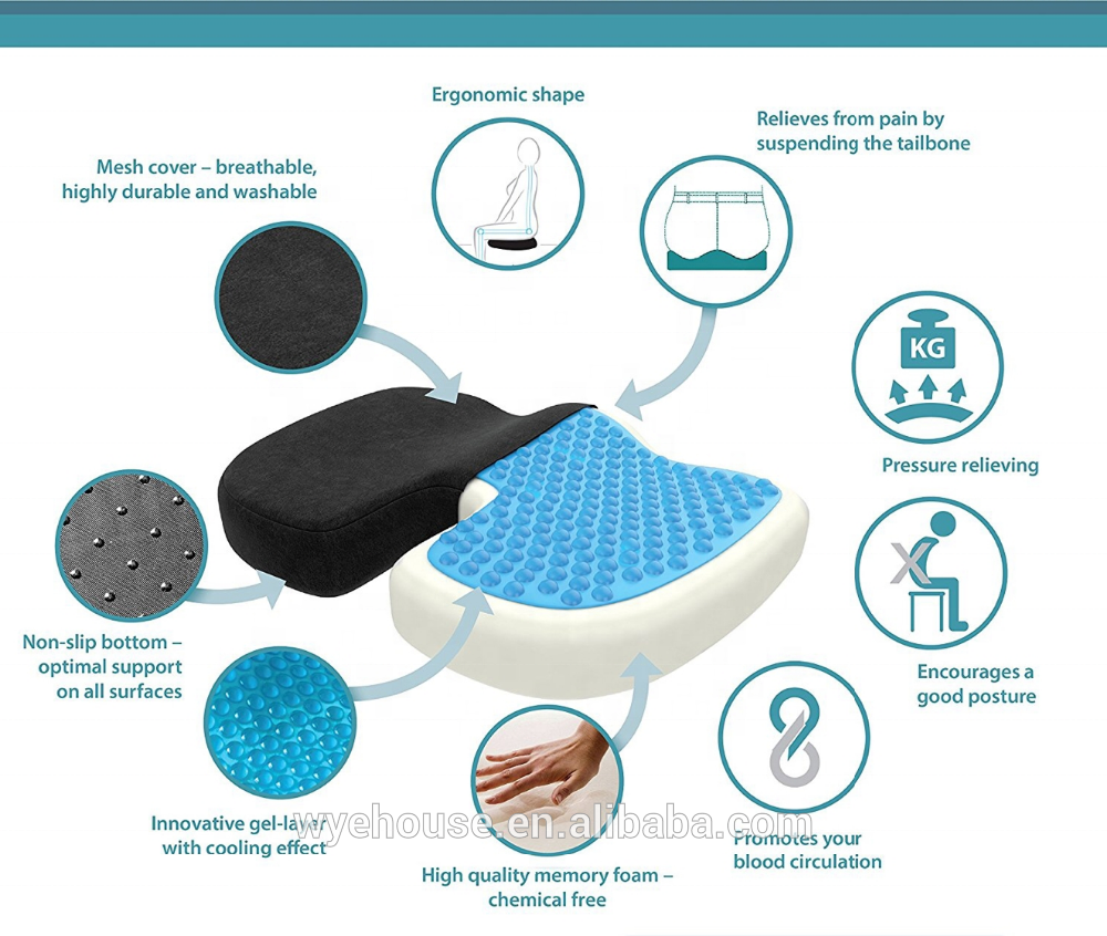 memory foam seat cushion gel