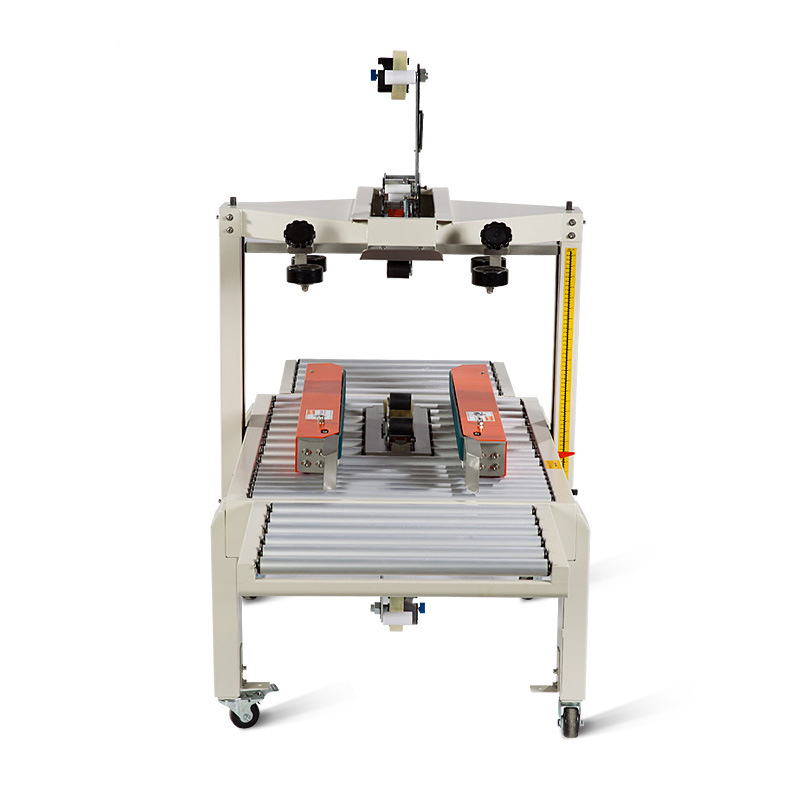 Semi-automatic 5050X Adhesive Tape 1-12 Postal Small Carton Box Top And Bottom Sealing Machine