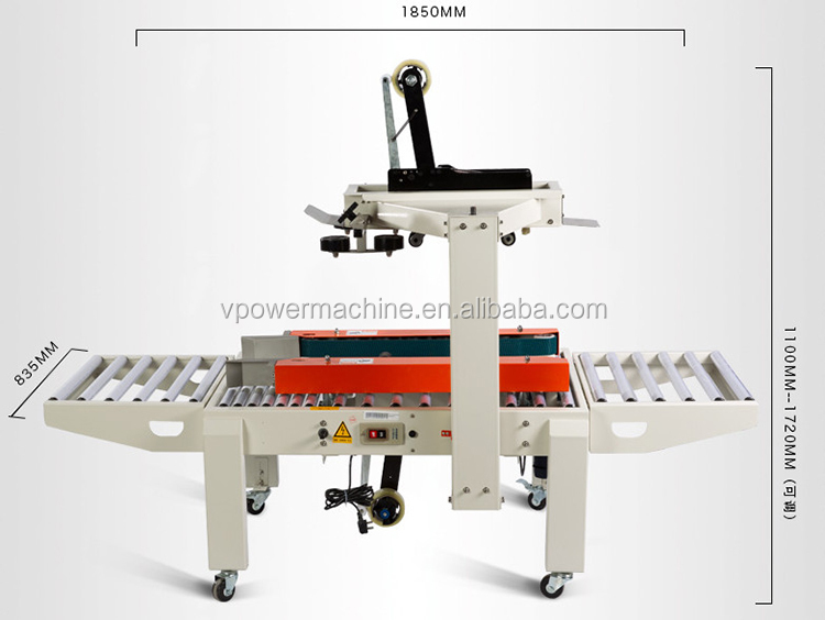 Semi-automatic 5050X Adhesive Tape 1-12 Postal Small Carton Box Top And Bottom Sealing Machine